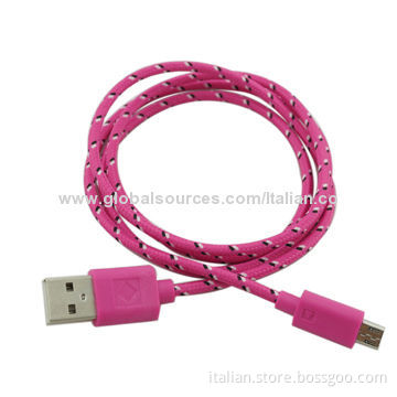 Micro USB Charger Sync Fabric Braided Cable For Samsung S2/S3/S4/Note 2/for HTC